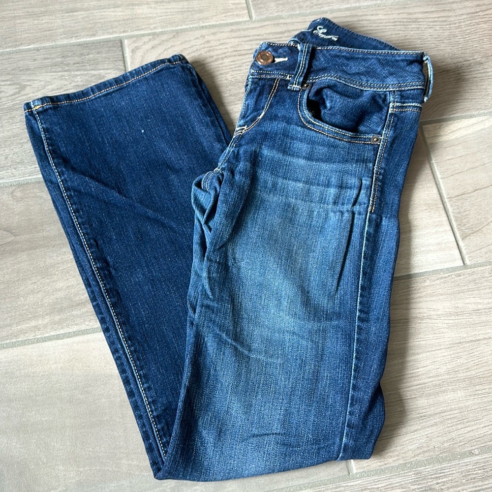 AE Slim Boot 2 short dark wash
